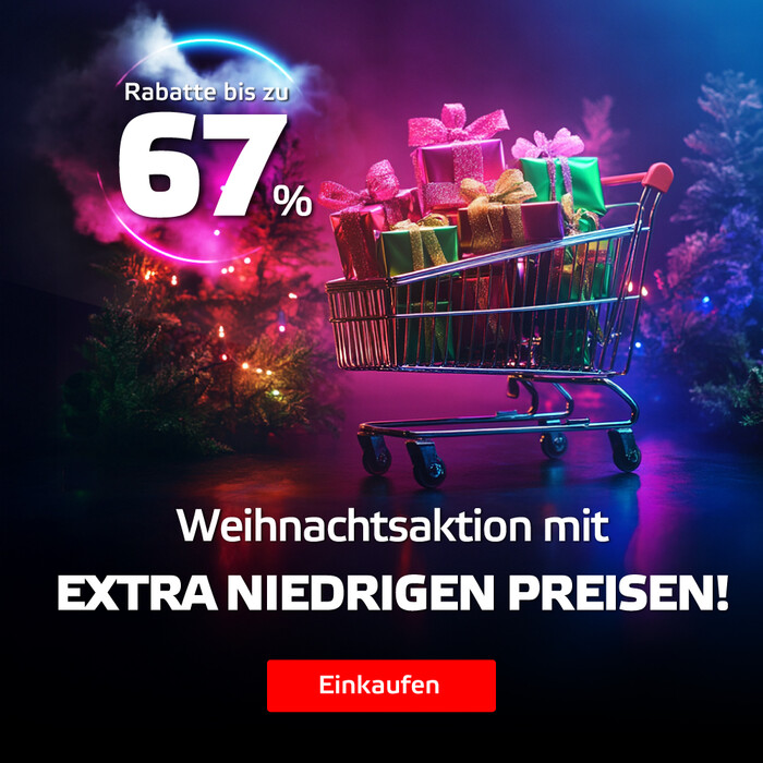 Weihnachtsaktion mit EXTRA NIEDRIGEN Preisen! Rabatte bis zu 67 %